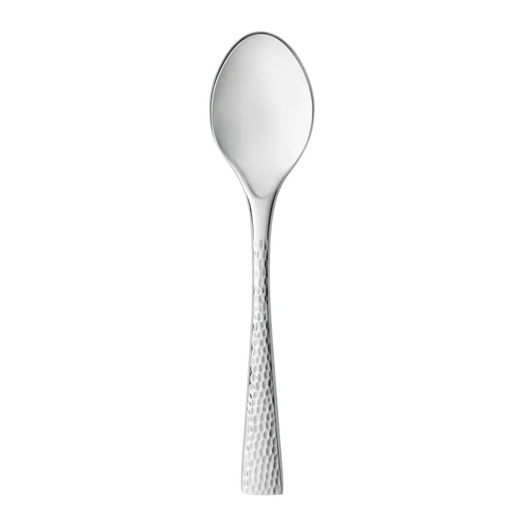 Reserve by Libbey 953007 Demitasse Spoon, 4¼" Hammered Finish, 18/10 Stainless Steel, 4.25" - 12/Case