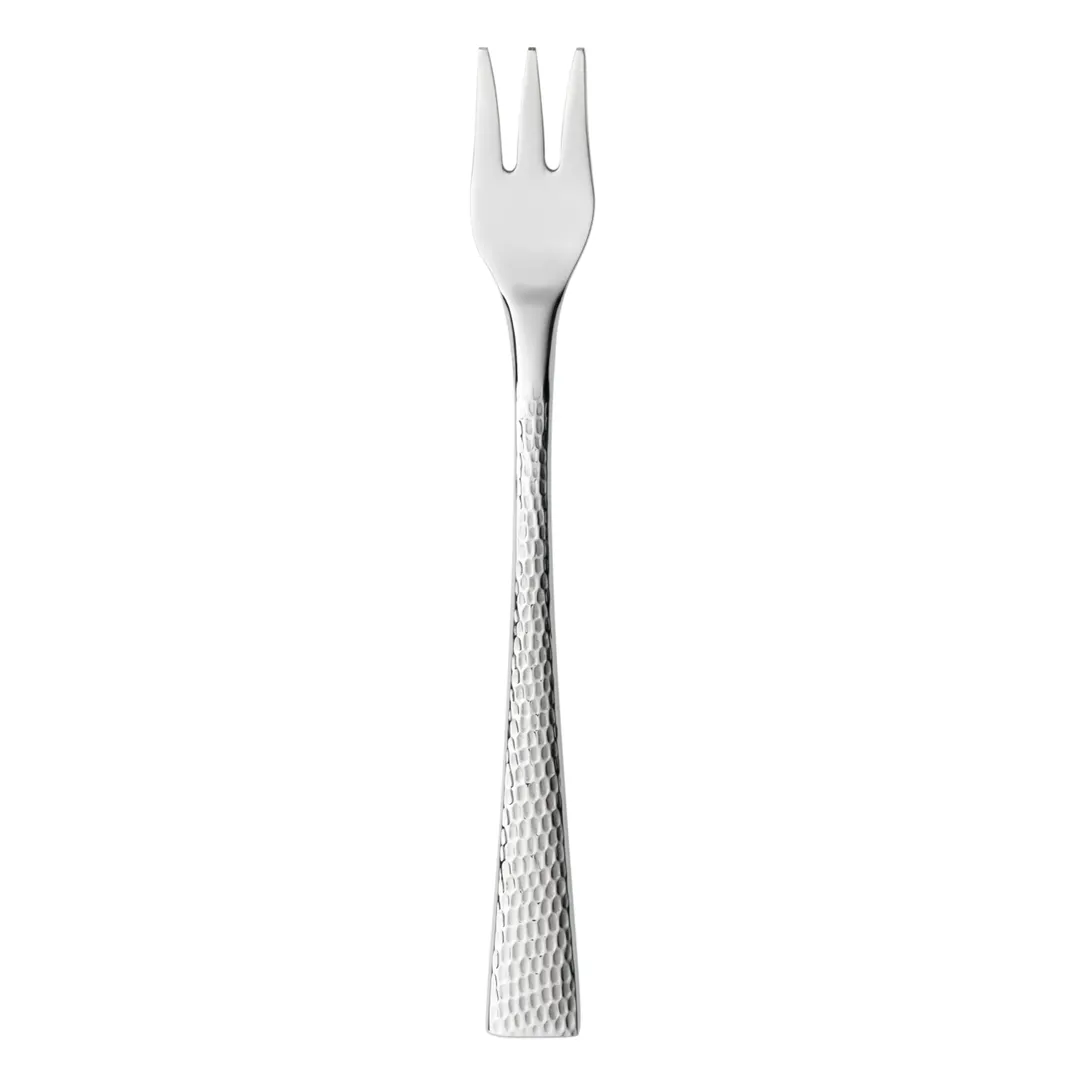 Reserve by Libbey 953-029 Cocktail Fork, 5.5" Hammered, 18/10 Stainless Steel, 5" - 12/Case