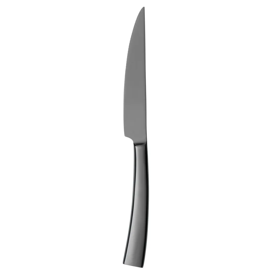 Reserve by Libbey 9575762 Steak Knife, 9‑3/8" Gunmetal PVD, 18/10 Stainless Steel - 12/Case