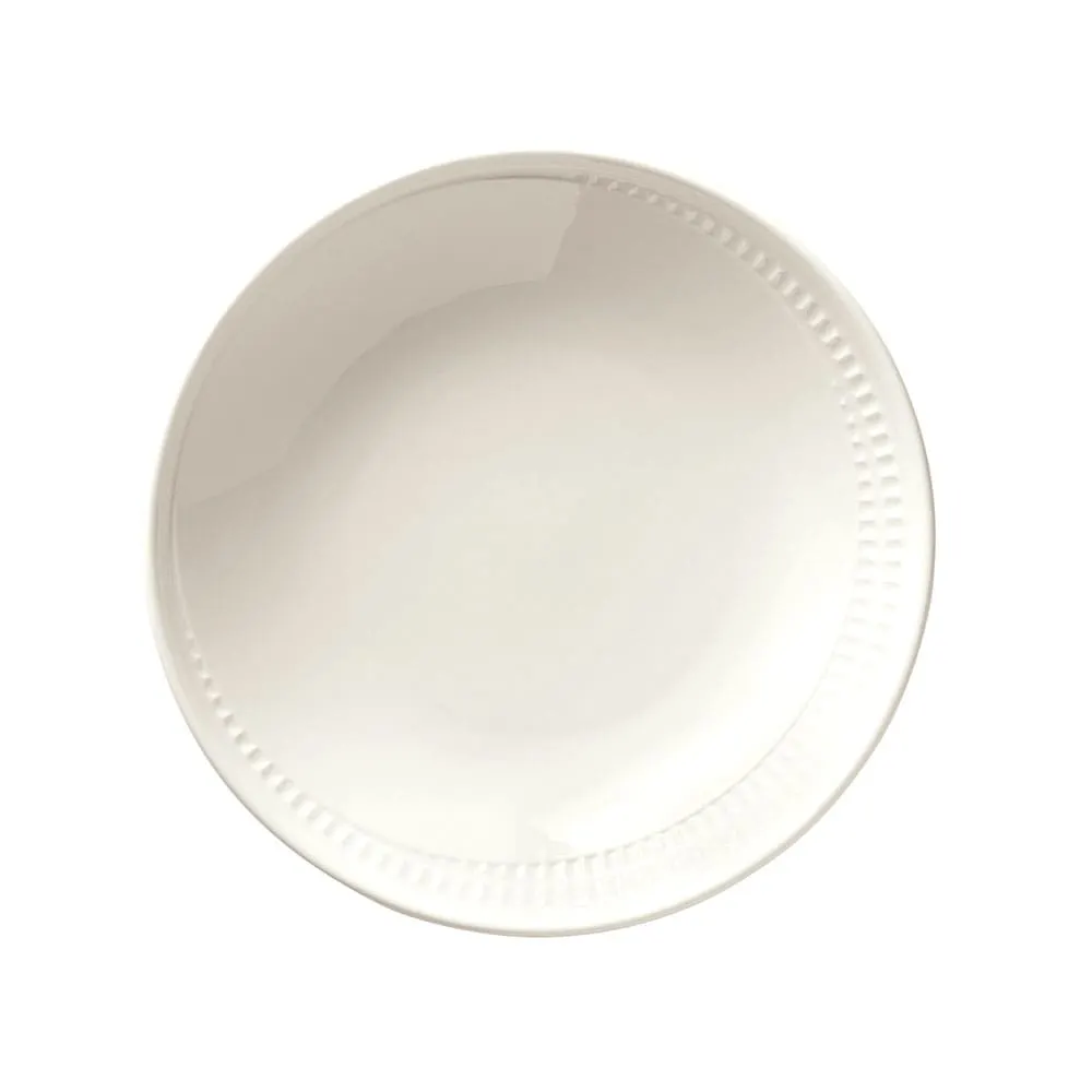 Libbey 968001774 - 8" Deep Coupe Plate, Vitrified Porcelain, White Rideau™ Body, Foot - 24/Case