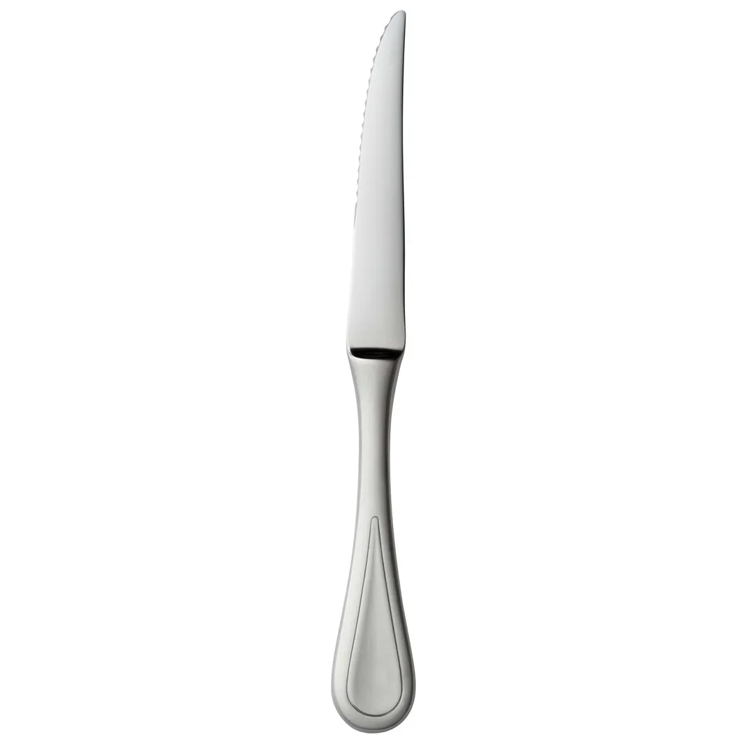 Libbey 971 5762 Steak Knife – 9½" Fluted Blade, Steel Handle, 18/8 Steel, Aspen Finish – 36/Case