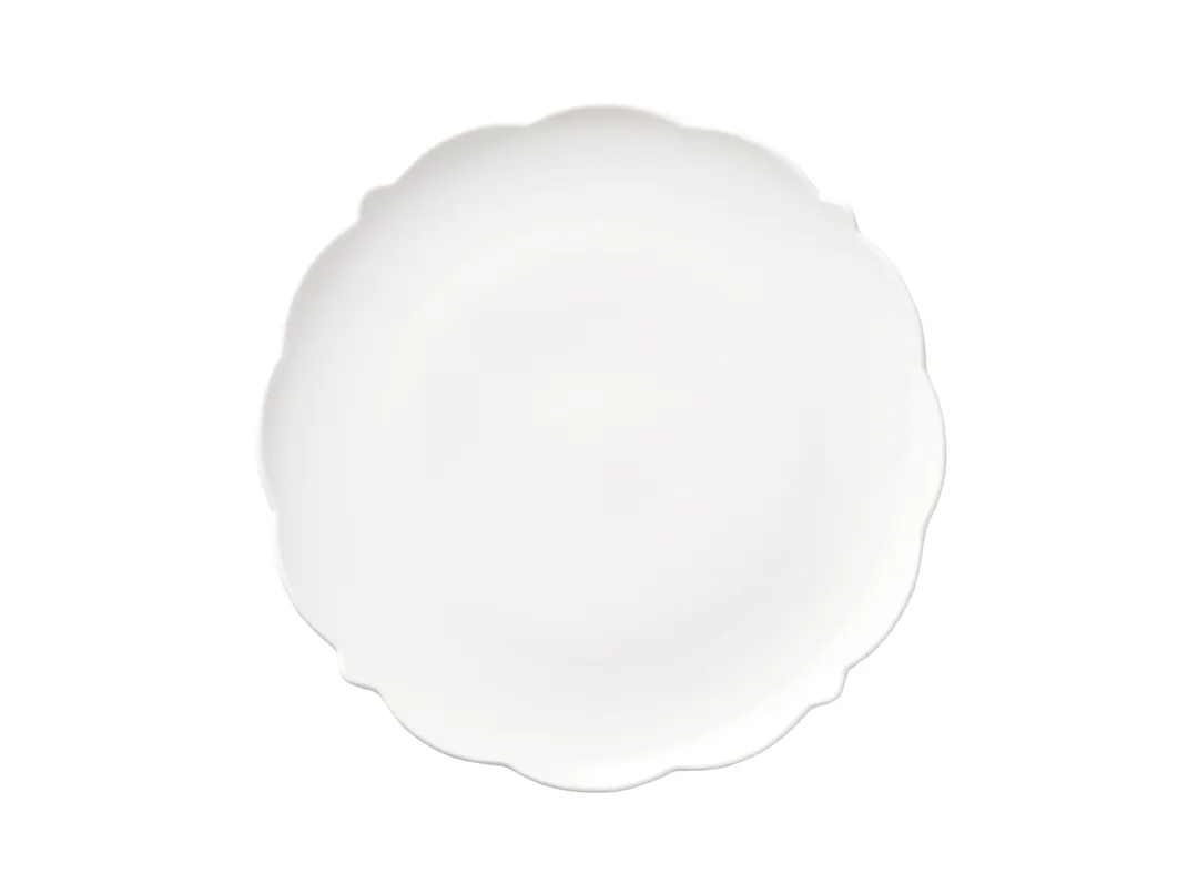 Libbey 977709111 Astor Plate – 11" Round Porcelain Plate, Scalloped Rim, Microwave Safe - 12/Case