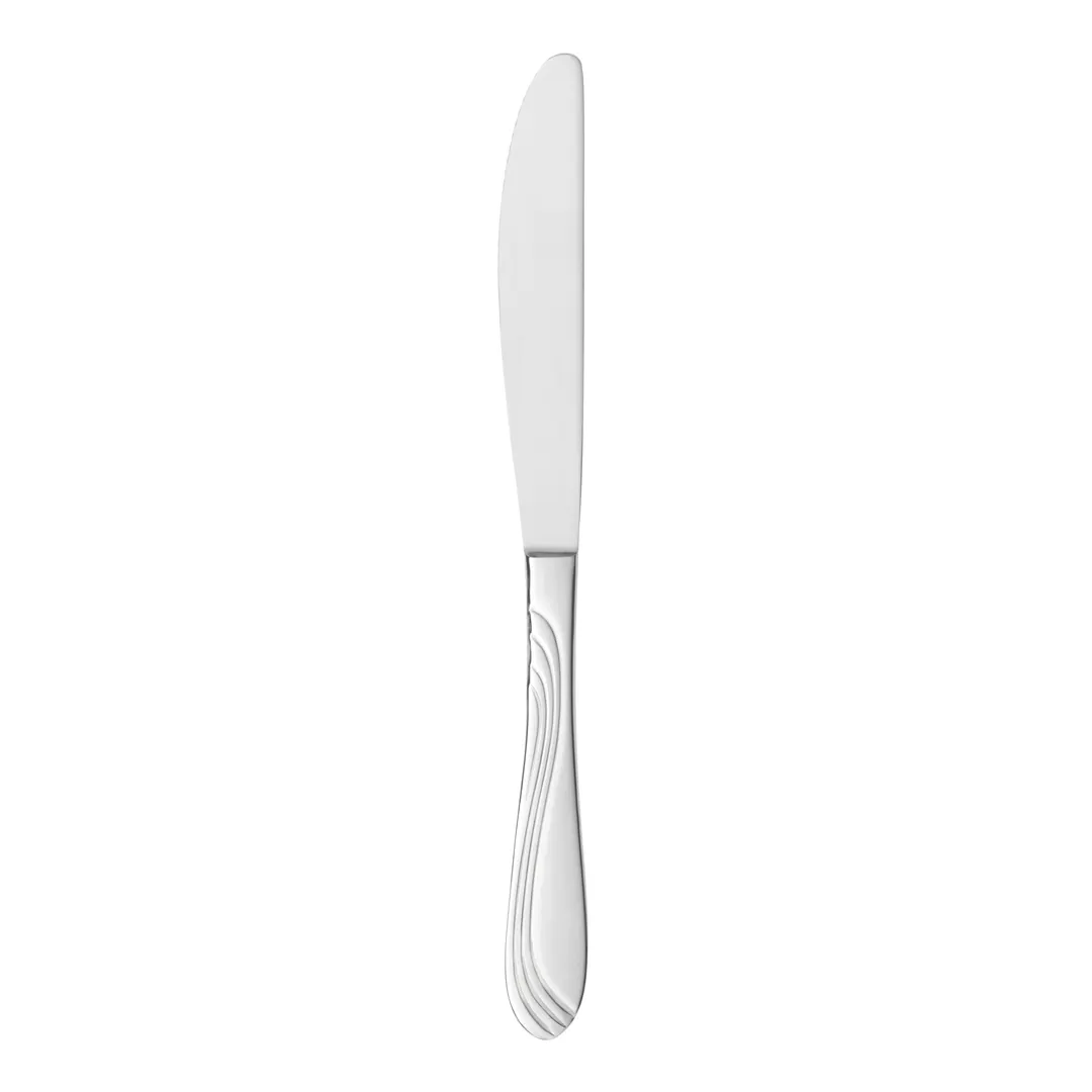Libbey 980-7502 Dinner Knife – 9-1/8" Fluted Blade, 18/8 Steel, Neptune Finish - 36/Case