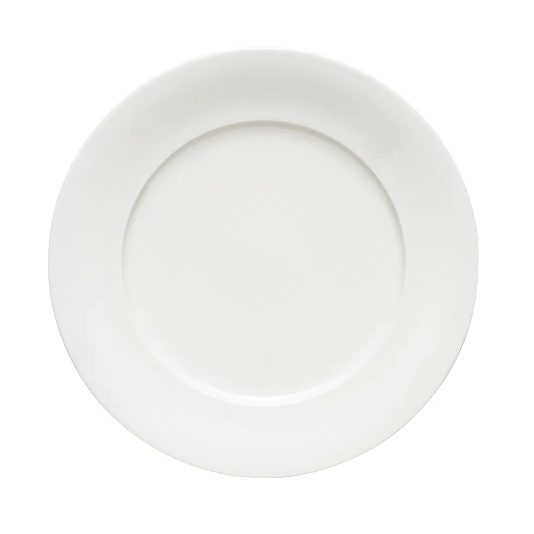 Schonwald 9820028 - 11" Round Flat Edge Porcelain Dinner Plate, Dishwasher Safe, 6/Case