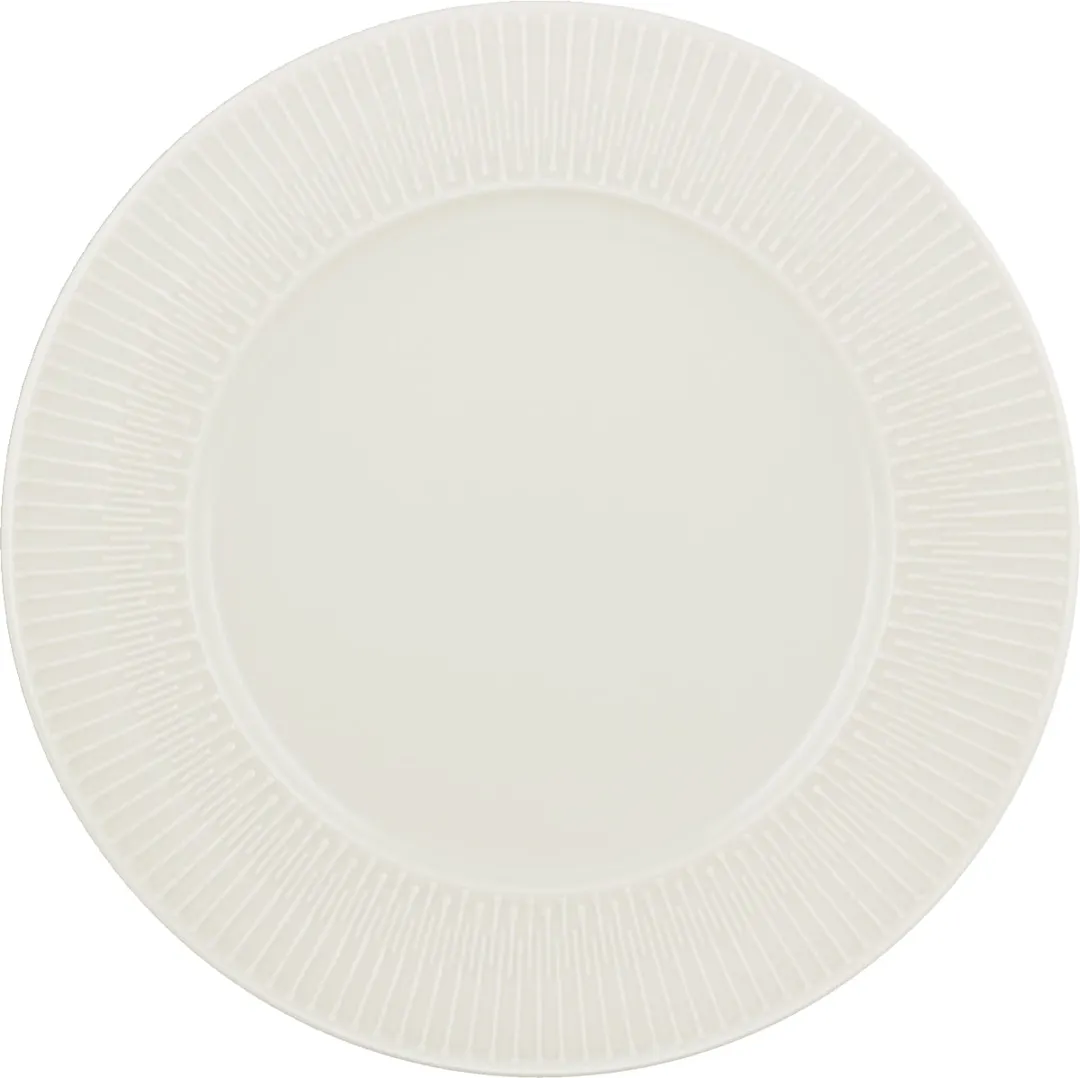 Schonwald 9820071 China Plate – 8¼" Dia x ¾" H, Round Flat Porcelain with Embossed Rim - 12/Case
