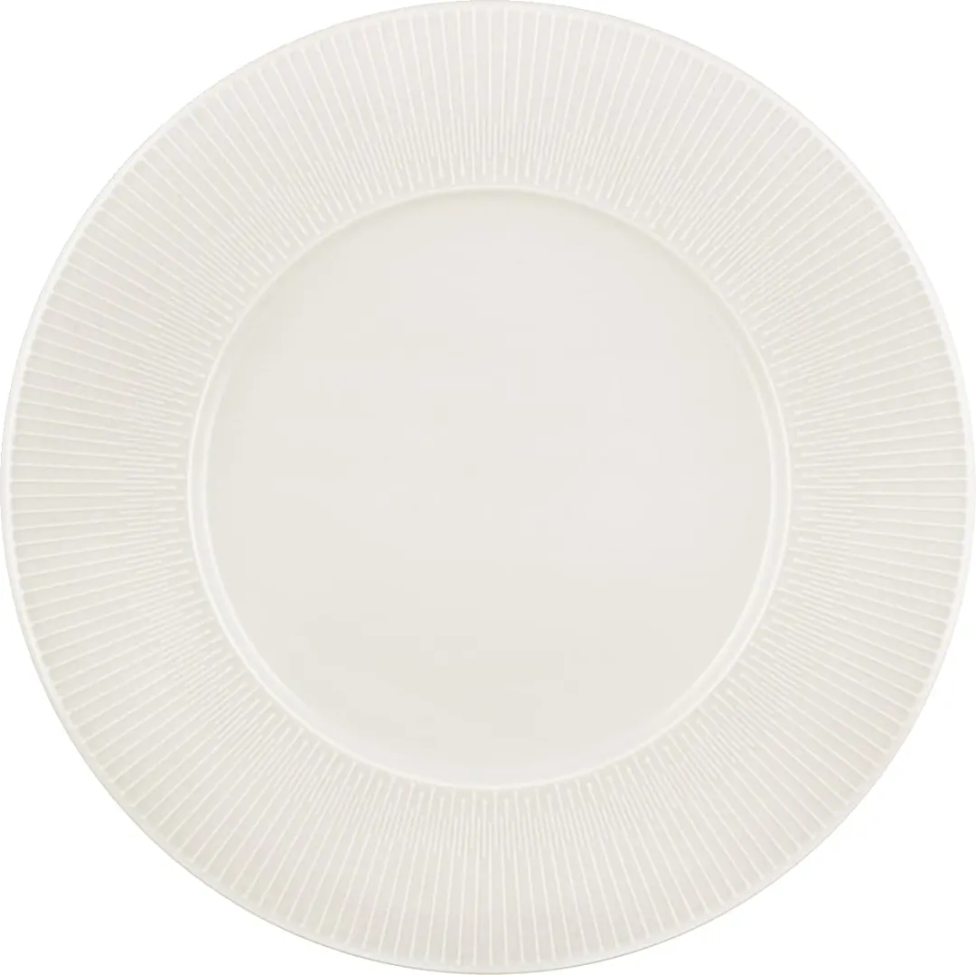 Schonwald 9820081 - 12¼" Porcelain Plate, Embossed Rim, Vibes, 12.25" Dia, 1" Ht - 6/Case