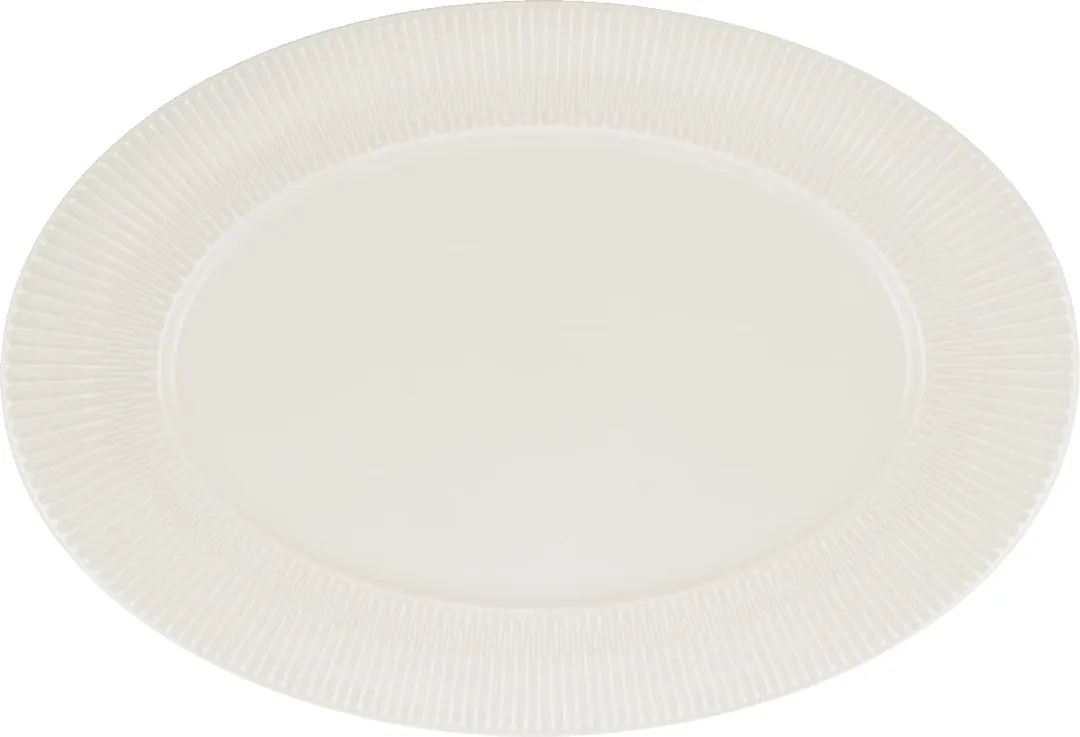 Schonwald 9822084 - Oval Porcelain Platter, 13"-3/8 x 9" Embossed Rim, Vibes Collection, 6/Case