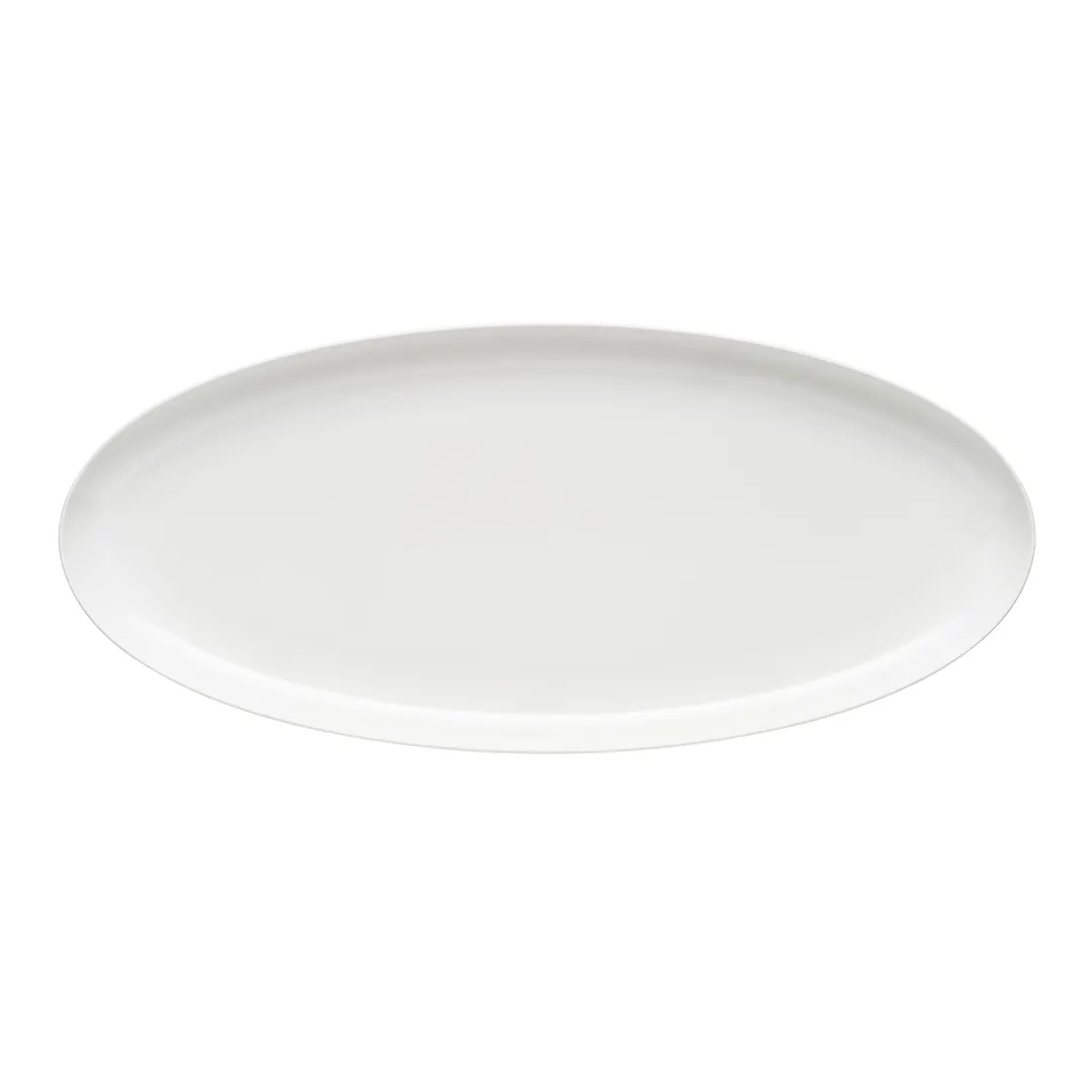 Schonwald 9822245 Oval Porcelain Platter 17.75" x 7.75" x 1.13" Dishwasher Safe White 4/Case