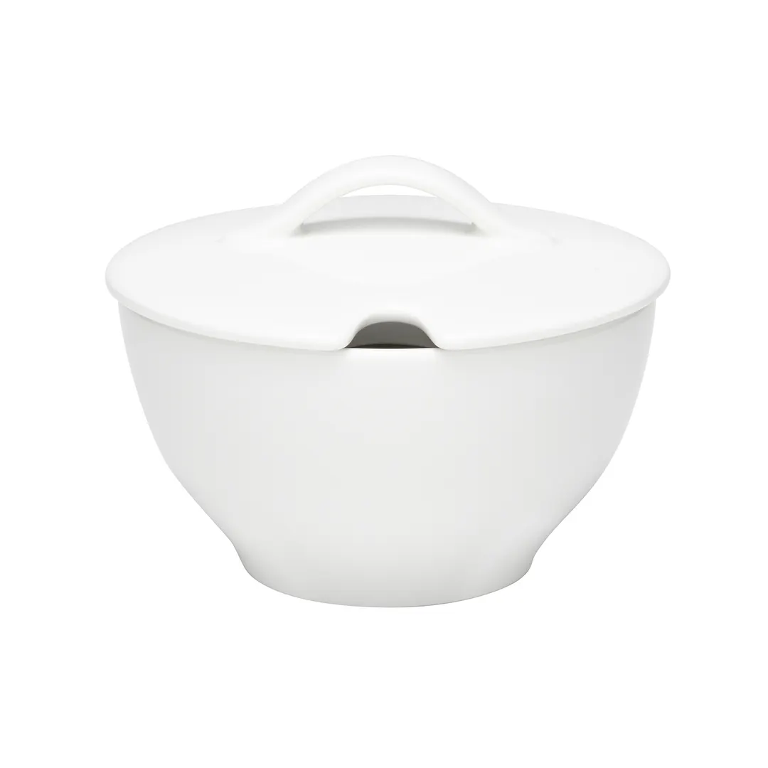 Schonwald 9824919 Sugar Bowl 6-3/8 oz Round Porcelain with Lid 3-3/4" Dia x 2-3/4" H - 12/Case