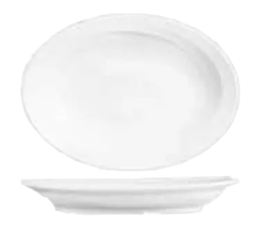 Reserve by Libbey 987659315 Oval Platter, 12" x 9", Fully Vitrified Porcelain, Silk Finish - 12/Case