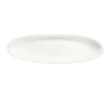 Reserve By Libbey 987659317 - Oval 18" x 5.5" Silk Porcelain Platter Vitrified Flared Edge - 12/Case