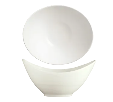 Reserve By Libbey 987659320 Oval Porcelain Bowl, 39 Oz (9" x 6-3/4" x 4-1/2"), Silk Finish - 12/Case