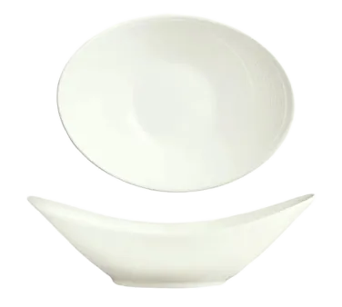 Reserve by Libbey 987659323 Oval 10oz Porcelain Bowl Silk Finish 7½"L x 5¾"W x 2⅜"H - 24/Case