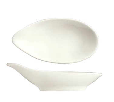 Reserve By Libbey 987659353 - Oval Porcelain Bowl, 1 oz (4" x 2" x 1-1/8"), Silk Finish - 36/Case