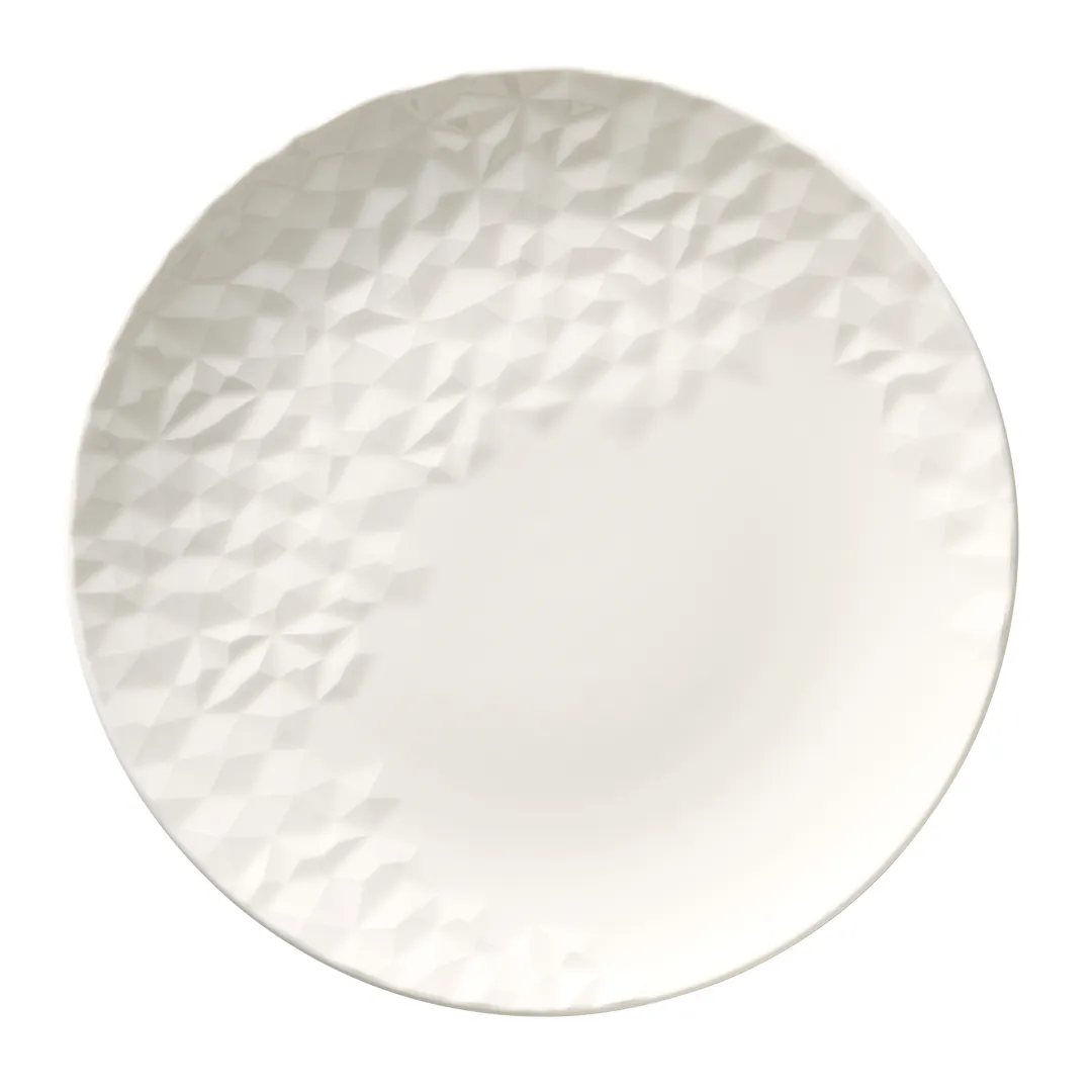 Reserve By Libbey 988001055 - 11" Round Coupe Rim Porcelain Plate, Vitrified, Polished Foot - 12/Case