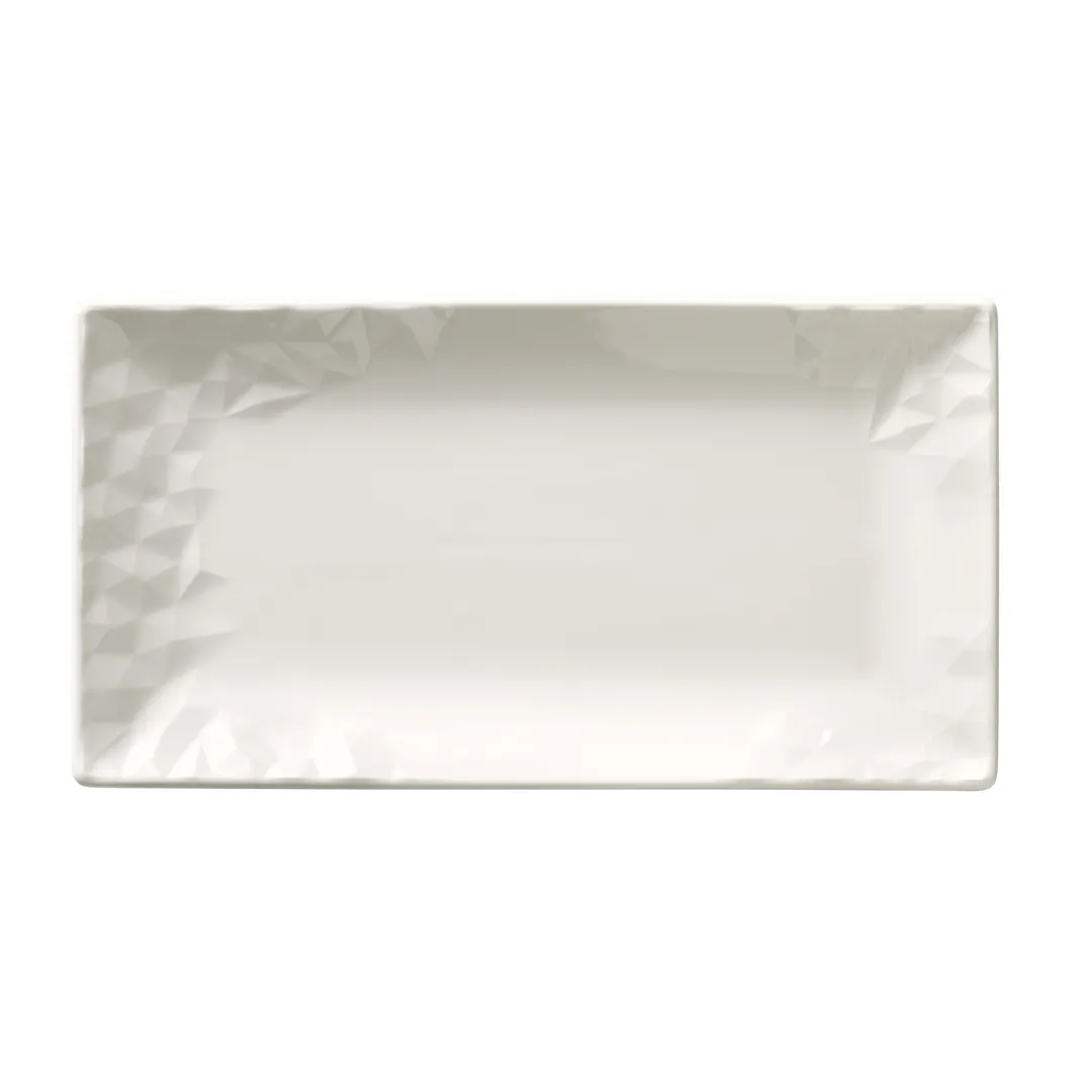 Reserve by Libbey 988001258 Porcelain Platter 11" x 6" Vitrified Finish Polished Foot - 12/Case