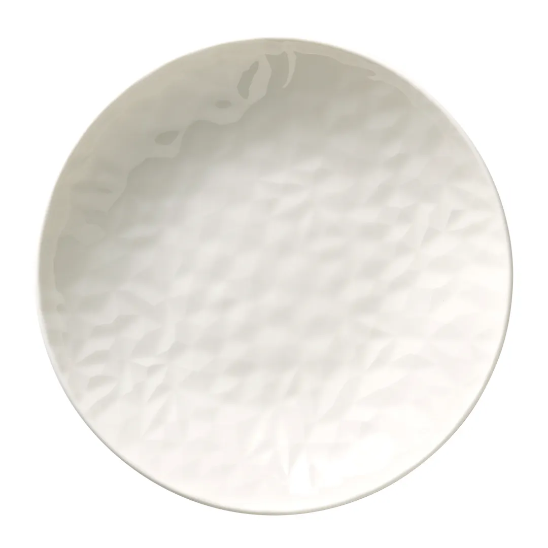 Reserve by Libbey 988001774 - 8" Round Coupe Plate, Porcelain Vitrified, Polished Foot - 24/Case