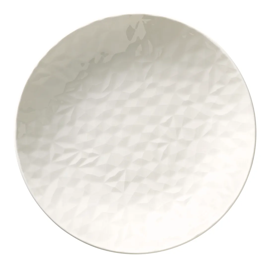 Reserve by Libbey 988001785 - 11" Round Deep Coupe Rim Porcelain Plate Polished Foot - 12/Case