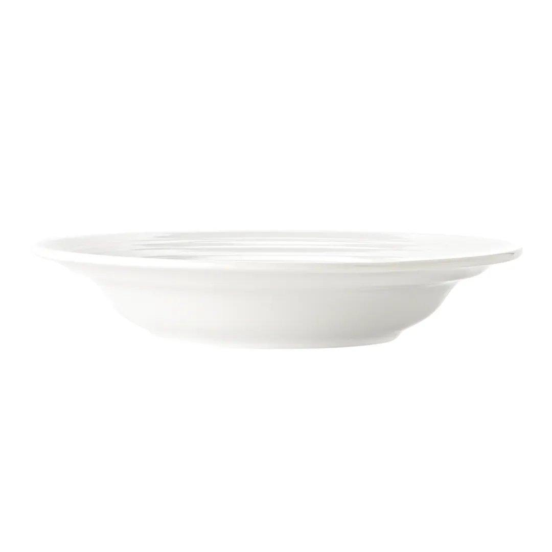 Libbey 999001740 - 11 Oz Soup Bowl, 9" Dia x 1-7/8" H, Porcelain White, Galileo Pattern - 24/Case