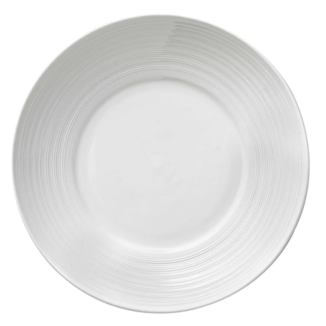 Libbey 999001774 - 9" Round Pasta Plate, Coupe, Porcelain, Lunar White, Microban Glaze - 12/Case
