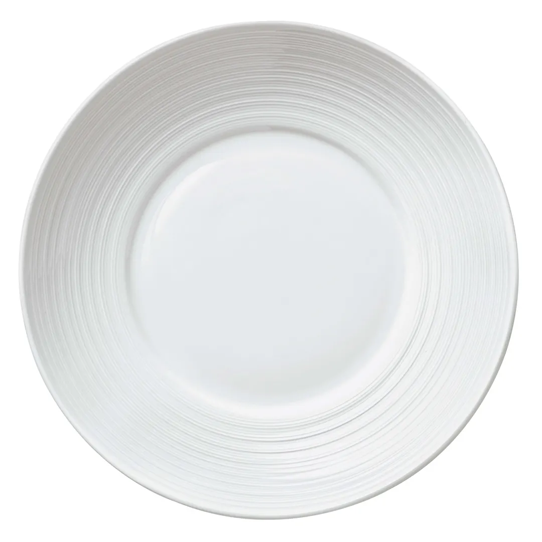 Libbey 999001787 - 11" Round Coupe Plate, Porcelain, Lunar White, Microban Glaze - 6/Case