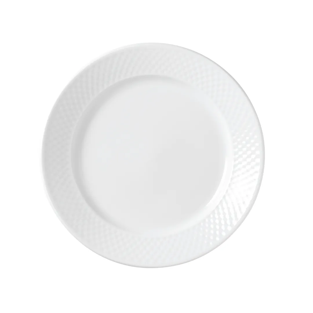 Libbey 999013155 Plate – 11" Round Porcelain, Lunar White, Microban Glaze - 12/Case