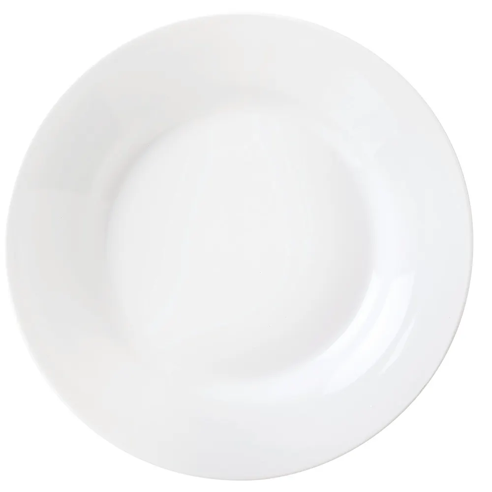 Libbey 999023785 - 20oz Porcelain Bowl, 11" Dia x 1-7/8" H, Lunar White Rigel Design, Glaze - 12/Case