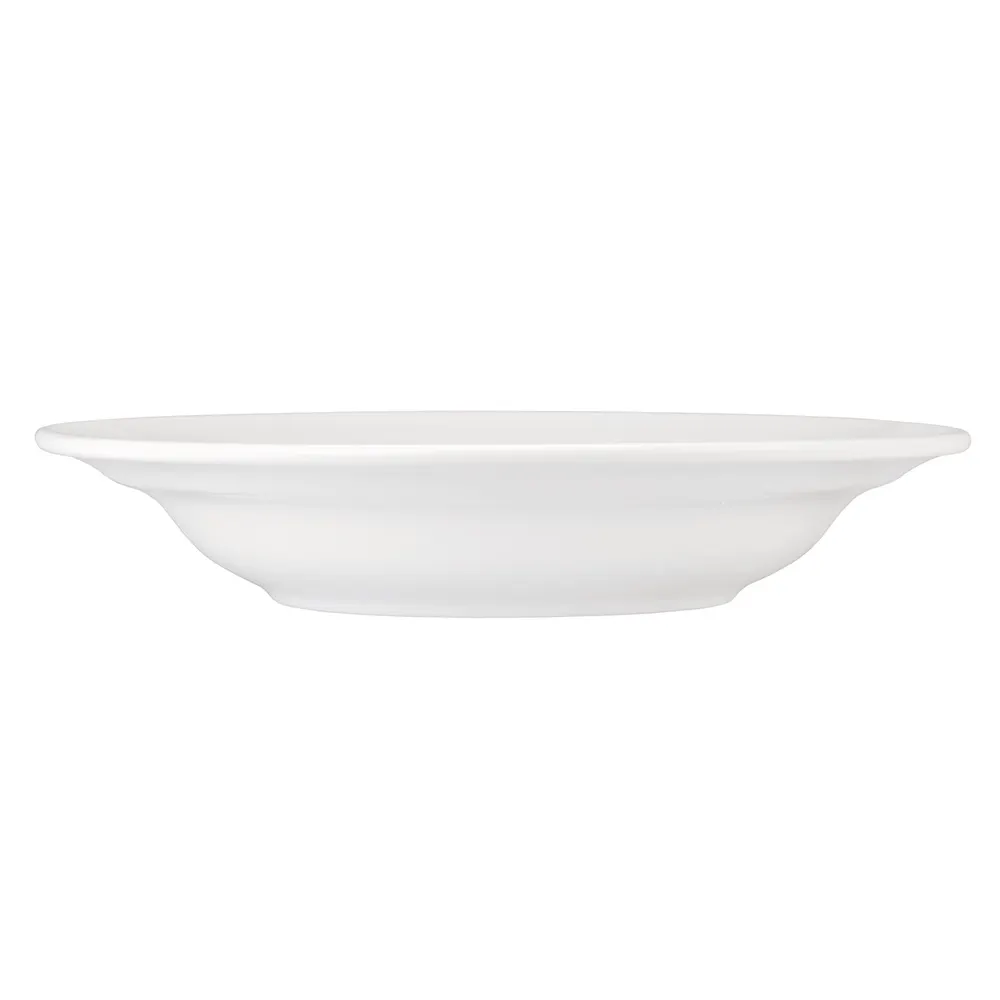 Libbey 999024740 - Lunar White 9" Soup Bowl, 14 oz Porcelain Steel Blue Band Glaze - 24/Case