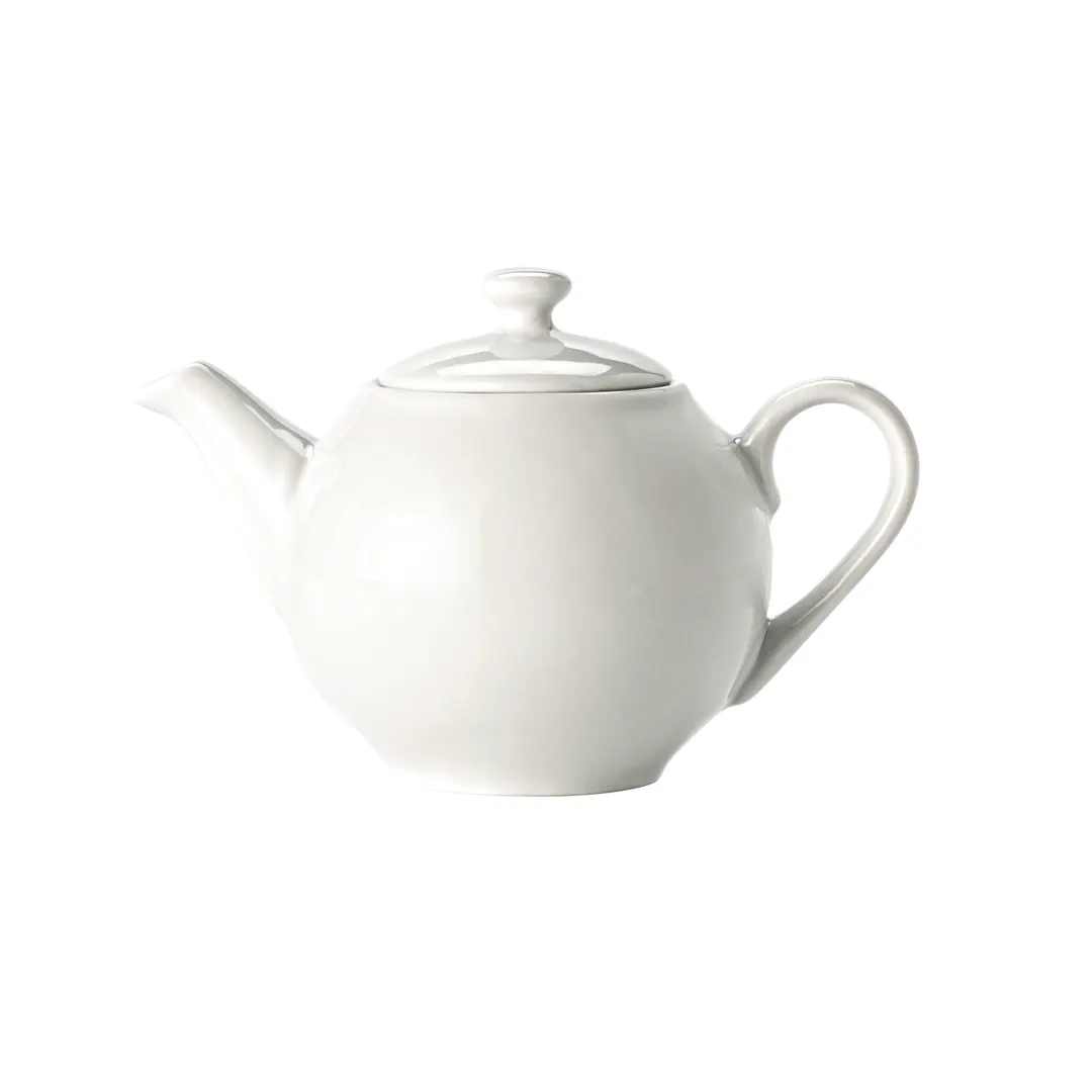 Libbey 999333040 Constellation Teapot, 15 oz (6½" Dia x 4⅜" H), White Porcelain with Lid - 12/Case