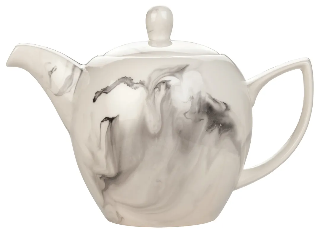 Reserve By Libbey 999533017 Teapot, 35 oz, 8 1/2" W x 6 1/2" H, Vitrified Porcelain, Smoke Finish - 12/Case