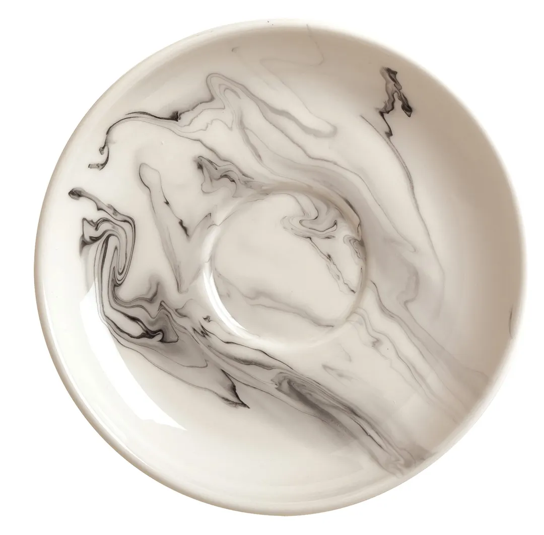 Reserve By Libbey 999533018 - 6" Round Porcelain Tea Saucer, Smoke Finish, Fully Vitrified, 36/Case