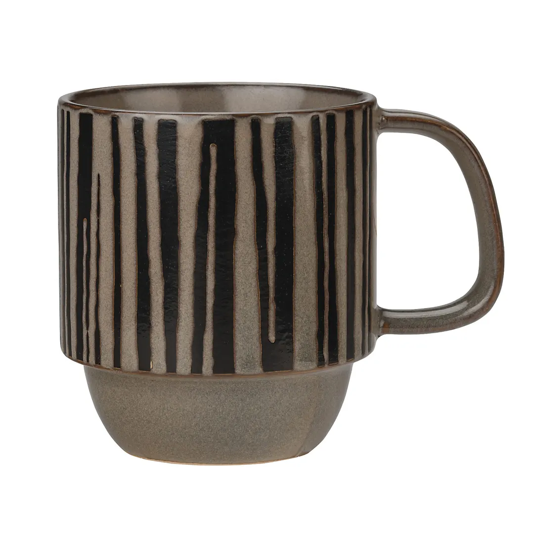 Libbey AFAR-2T China Mug – 12 oz Tan Stoneware, Stackable, 3‑7/8" H x 4‑7/8" W x 3‑3/8" L - 12/Case