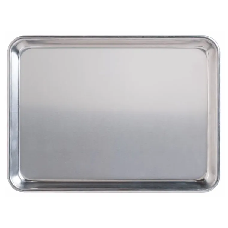 Libbey ALUM-14 Quarter Sheet Pan, 9" x 13", 18‑Gauge Aluminum, Uncoated, Wire Rim - 12/Case