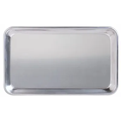 Libbey ALUM-18 Sheet Pan – 6" x 10" 1/8 Size, 18‑Gauge Aluminum, Uncoated, Wire Rim - 12/Case
