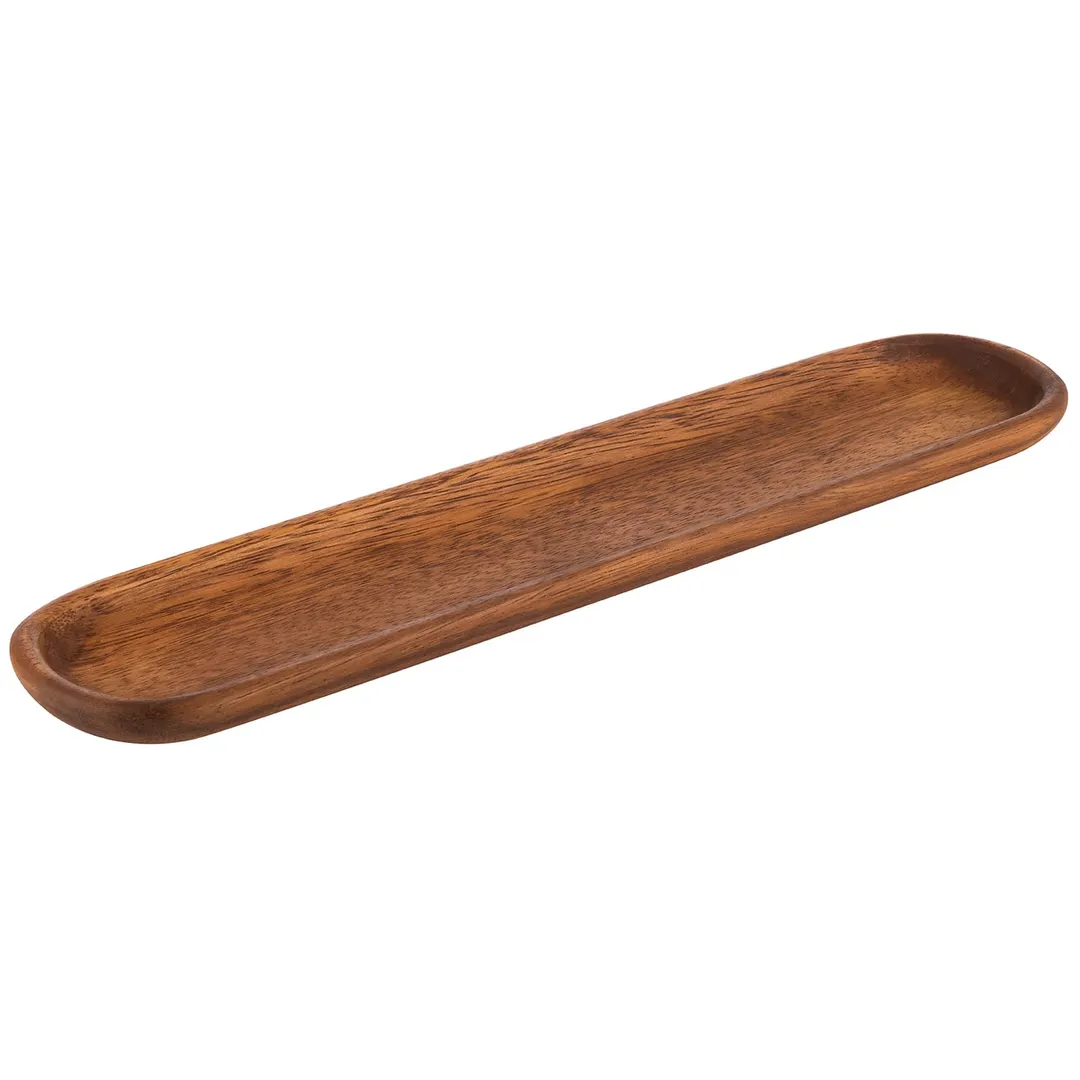APS Germany APS 00792 Oval Serving Board, 14½" L x 3⅛" W x ¾" H, Waterproof Acacia Wood - 1/Case