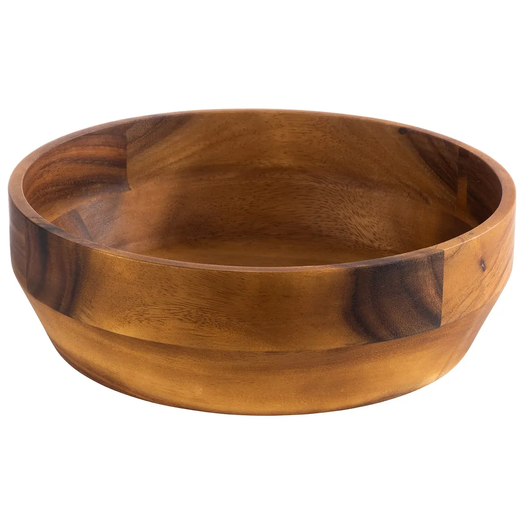 APS Germany APS 00796 - Acacia Wooden Bowl, 101 oz (10"5/8" Dia x 3"3/8" H), Waterproof - 12/Case