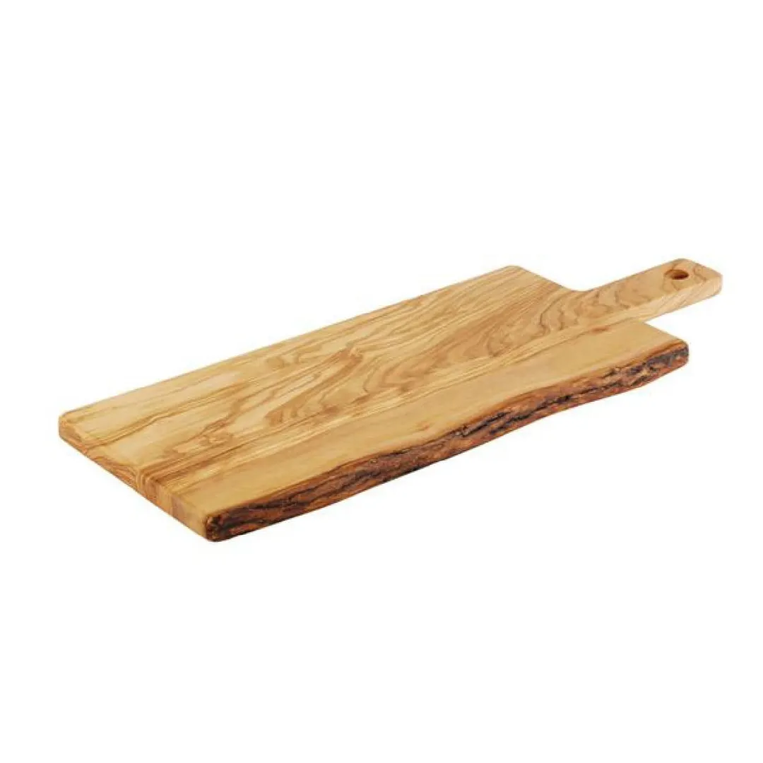 APS Germany APS 00874 Wood Serving Board 22" L x 7-7/8" W x 1/2" H Olive 4-5/8" Handle - 1/Case