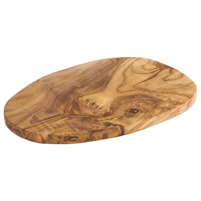 APS Germany APS 00905 - Oval Wooden Serving Board 10" x 6½" x ½" Olive Finish - 1/Case