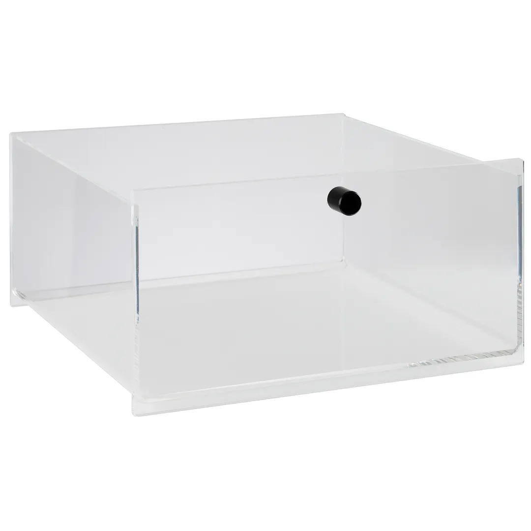 APS Germany APS 00912 Pastry Display Case 12 3/4" L x 14" W x 7 7/8" H Black Handle - 1/Case