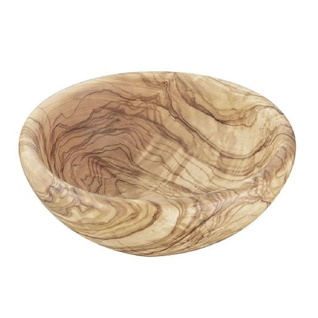 APS Germany APS 01012 - 16oz Olive Wood Bowl, 6" Diameter x 2-3/8" Height, Hand Wash Only - 1/Case
