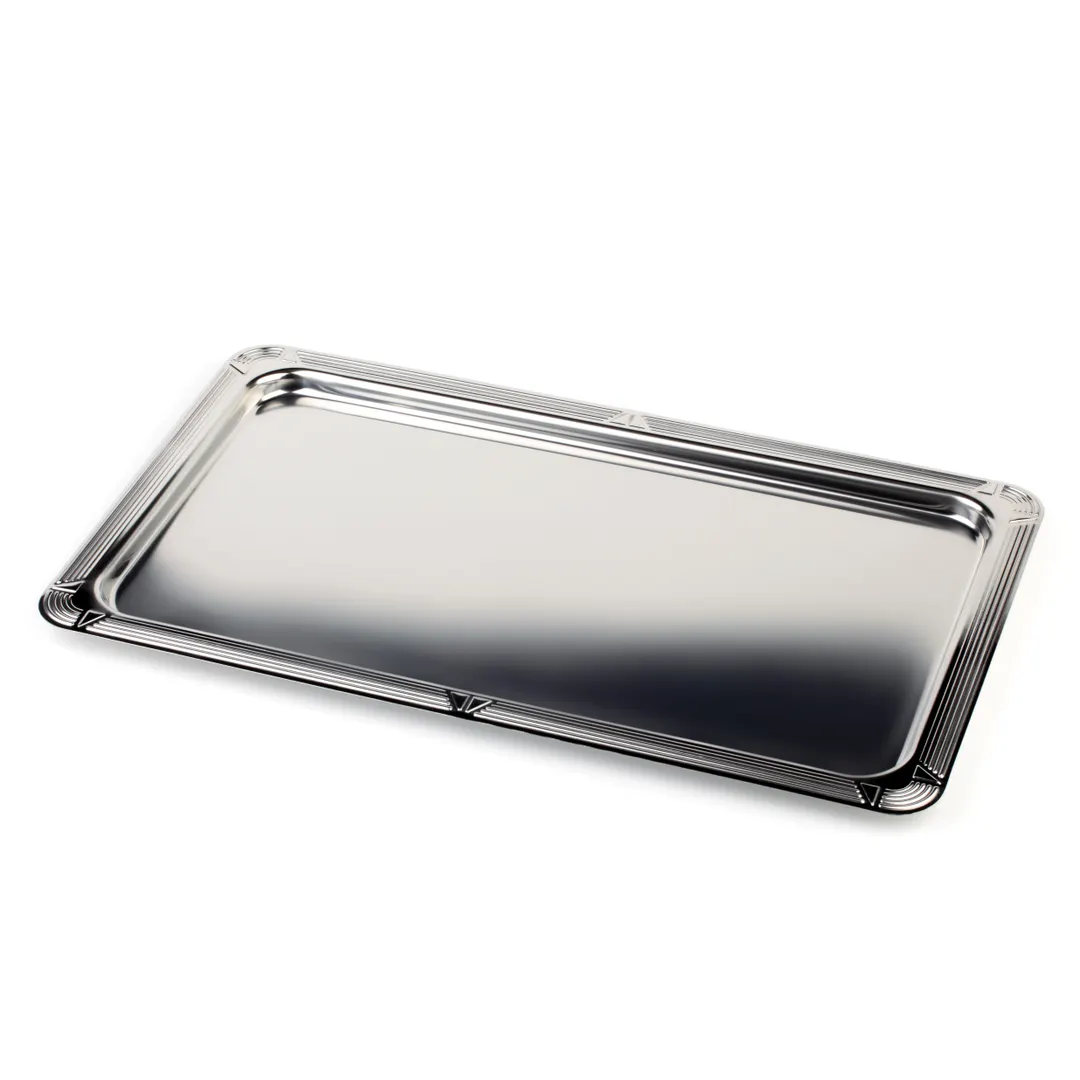 APS Germany APS 11000 - Serving Tray, 20"8½ x 12"7½ x ¾", 18/10 Steel Polish, Stackable - 1/Case