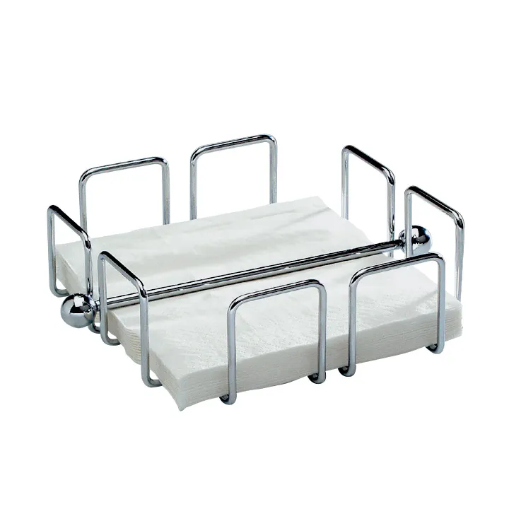 APS Germany APS 11763 Napkin Holder, 7½" x 7½" x 2⅝" Chrome Steel, Low Bar Holds 50 Napkins - 24/Case