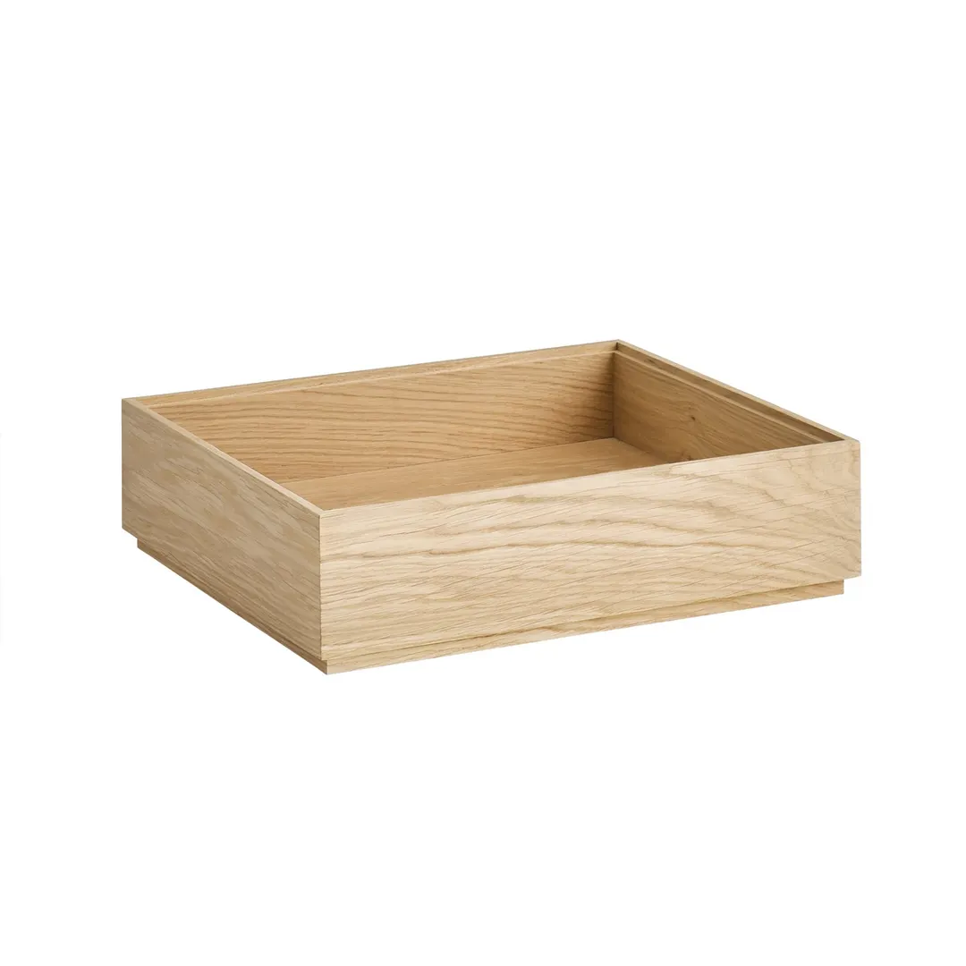 APS Germany APS 14004 - Valo Wood Crate, 12"-3/4 L x 10"⅜ W x 3"⅜ H, Stackable, GN 1/2 Pan, - 6/Case