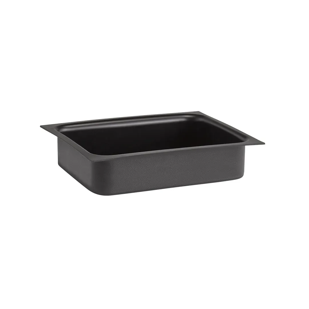 APS Germany APS 14042 Valo Box Insert, GN 1/2 (12" x 9-7/8" x 2-3/8"), Black Polystyrene - 1/Case