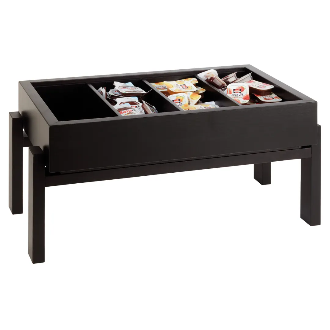APS Germany APS 14953 - Serving Stand 22-3/4"L x 10-3/4"W x 9-1/2"H Black Wood Germany - 1/Case