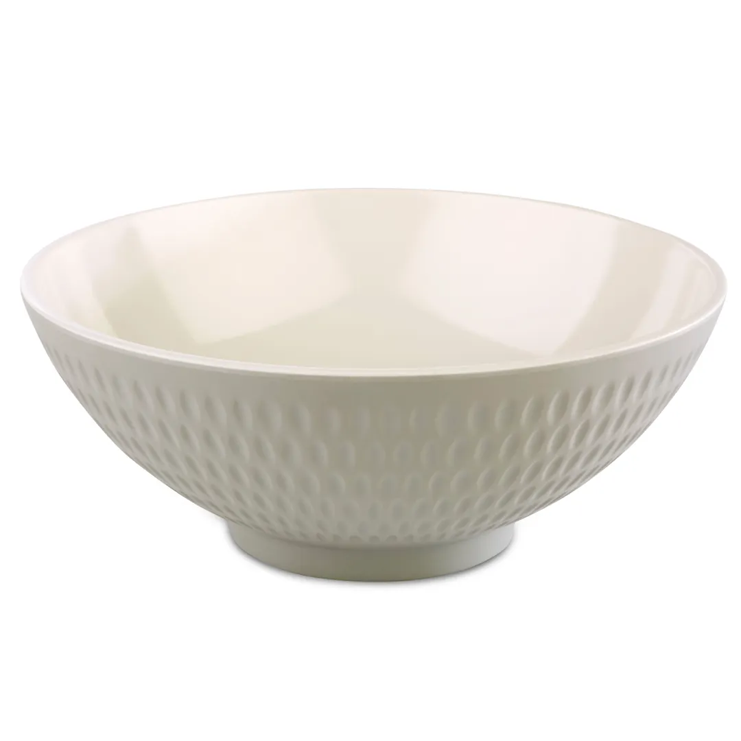 APS Germany APS 15404 - 7-7/8" Dia 3-1/4" Melamine Rice Bowl, 1 Qt, Beige, Riser Base - 12/Case