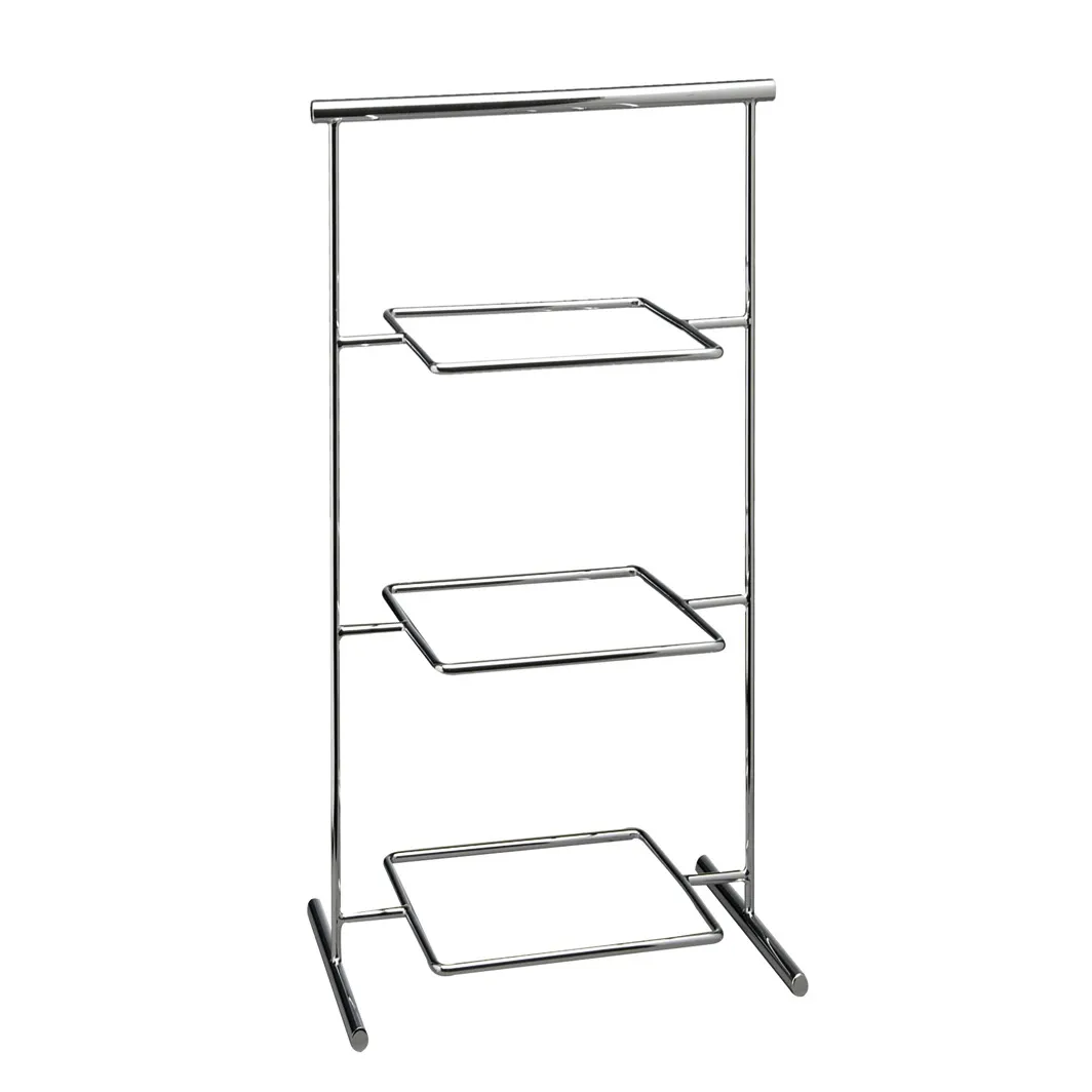 APS Germany APS 33227 - 3‑Tier Display Stand 13" L x 8‑3/8" W x 17‑3/8" H Steel Finish - 1/Case