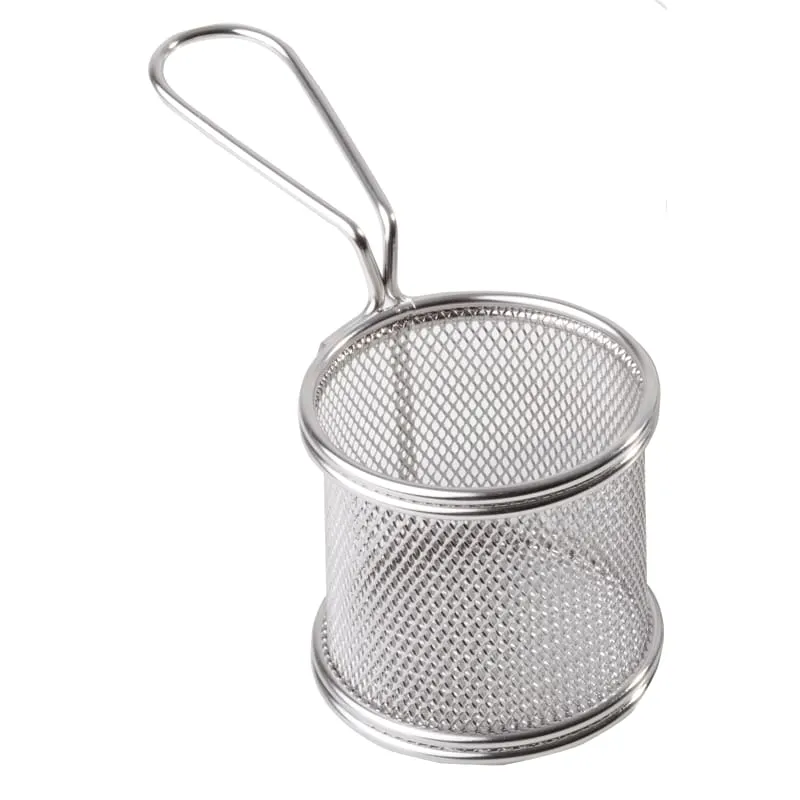 APS Germany APS 40600 Fry Basket, 3" Diameter Stainless Steel Snackholder Dishwasher Safe - 1/Case