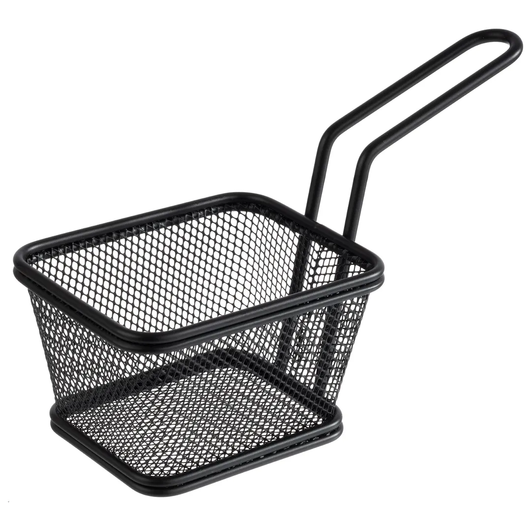 APS Germany APS 40626 Fry Basket 3.875" x 3.375" Stainless Steel Black Matte Dishwasher Safe