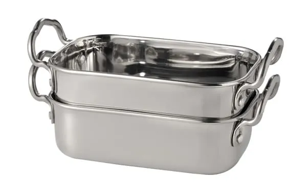 APS Germany APS 40660 Serving Pan, 5.75"L x 3.75"W x 2.5"H, 16.9 oz Stainless Steel Finish - 1/Case